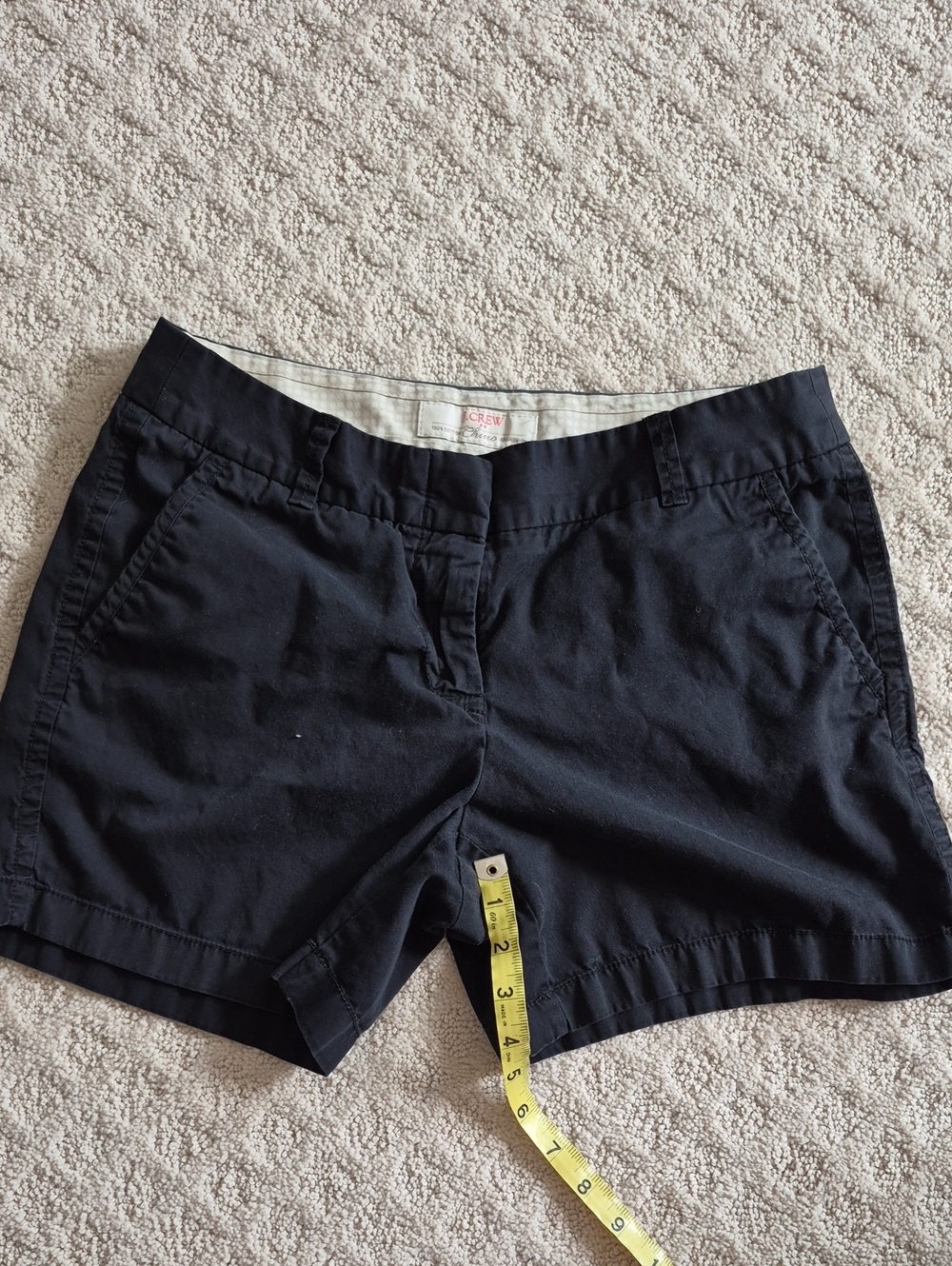 J. Crew Black Cotton Chino 4" Shorts